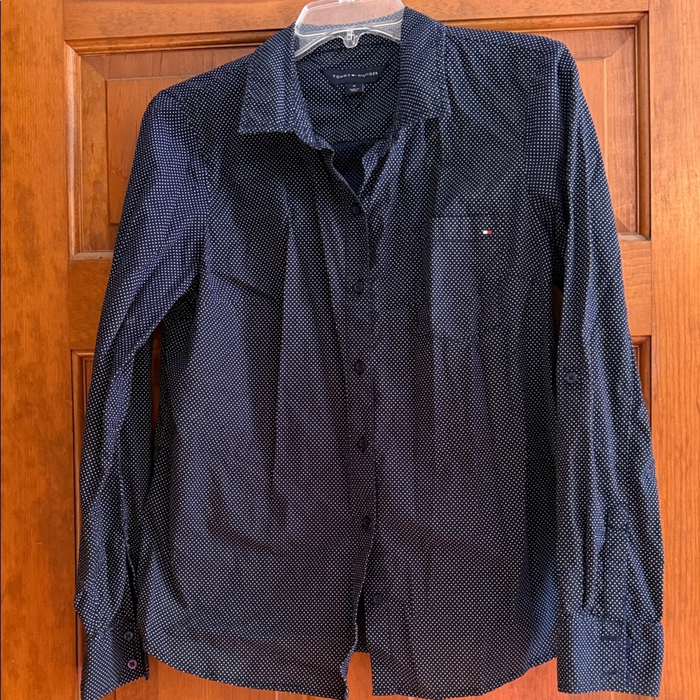Tommy Hilfiger Men's Dark Blue Button Down Shirt